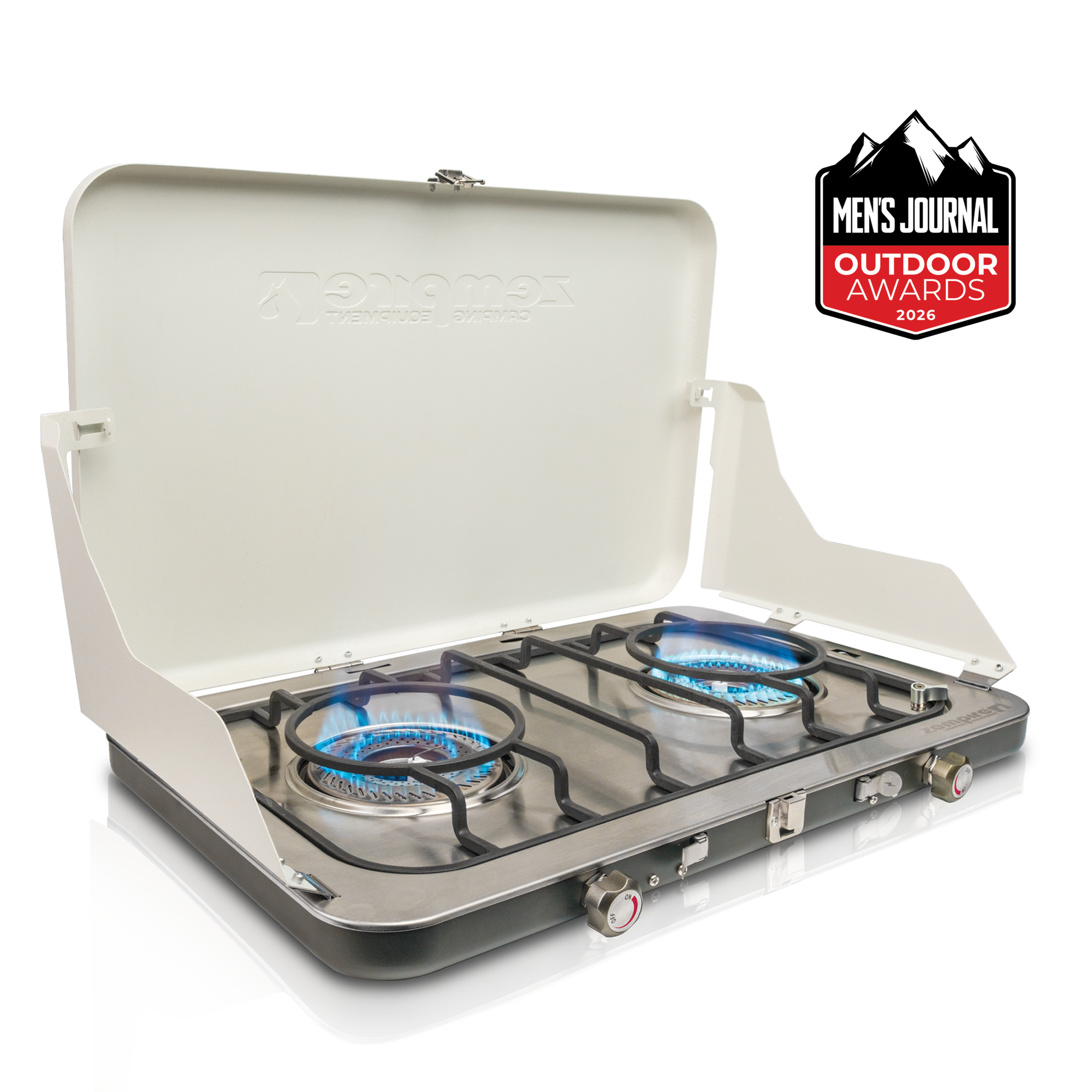 camping cooking stove gas Zempire Stealth-Jet Twin Camp White mtn_ebikes Size:57cm and the wheeled cart The First Production Full