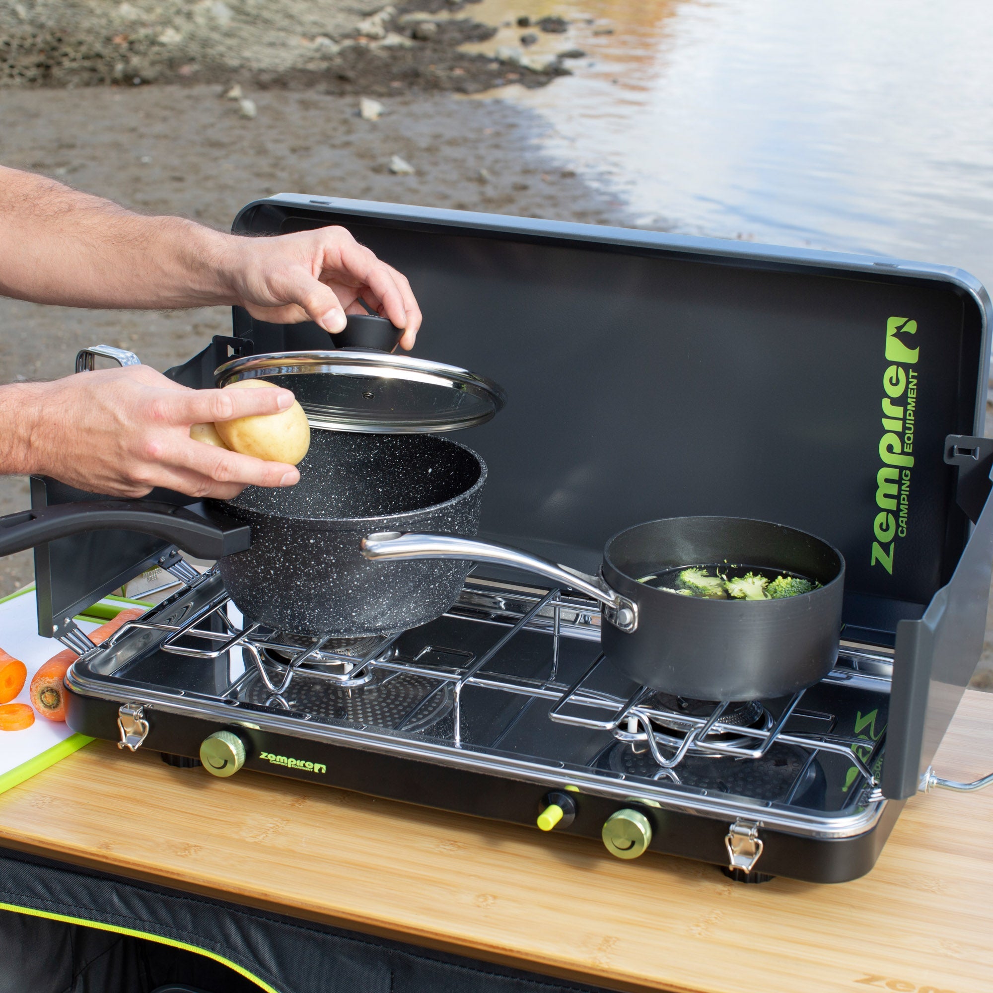 Zempire 2-Burner DLX Wide Camping Stove