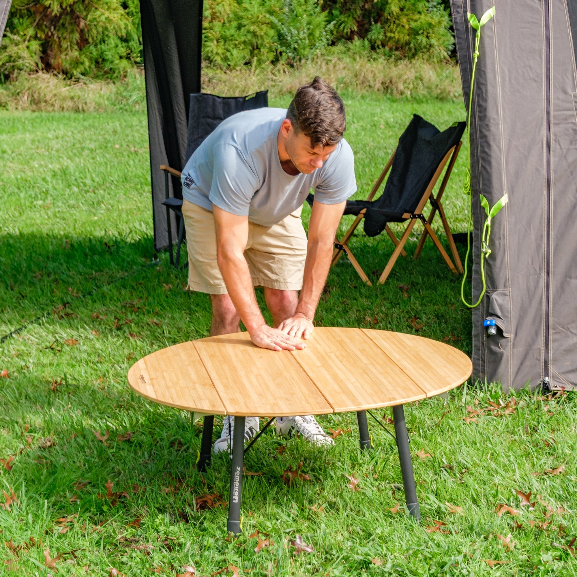 Zempire Kitpac Pro - Round Bamboo Camping Table – Zempire US