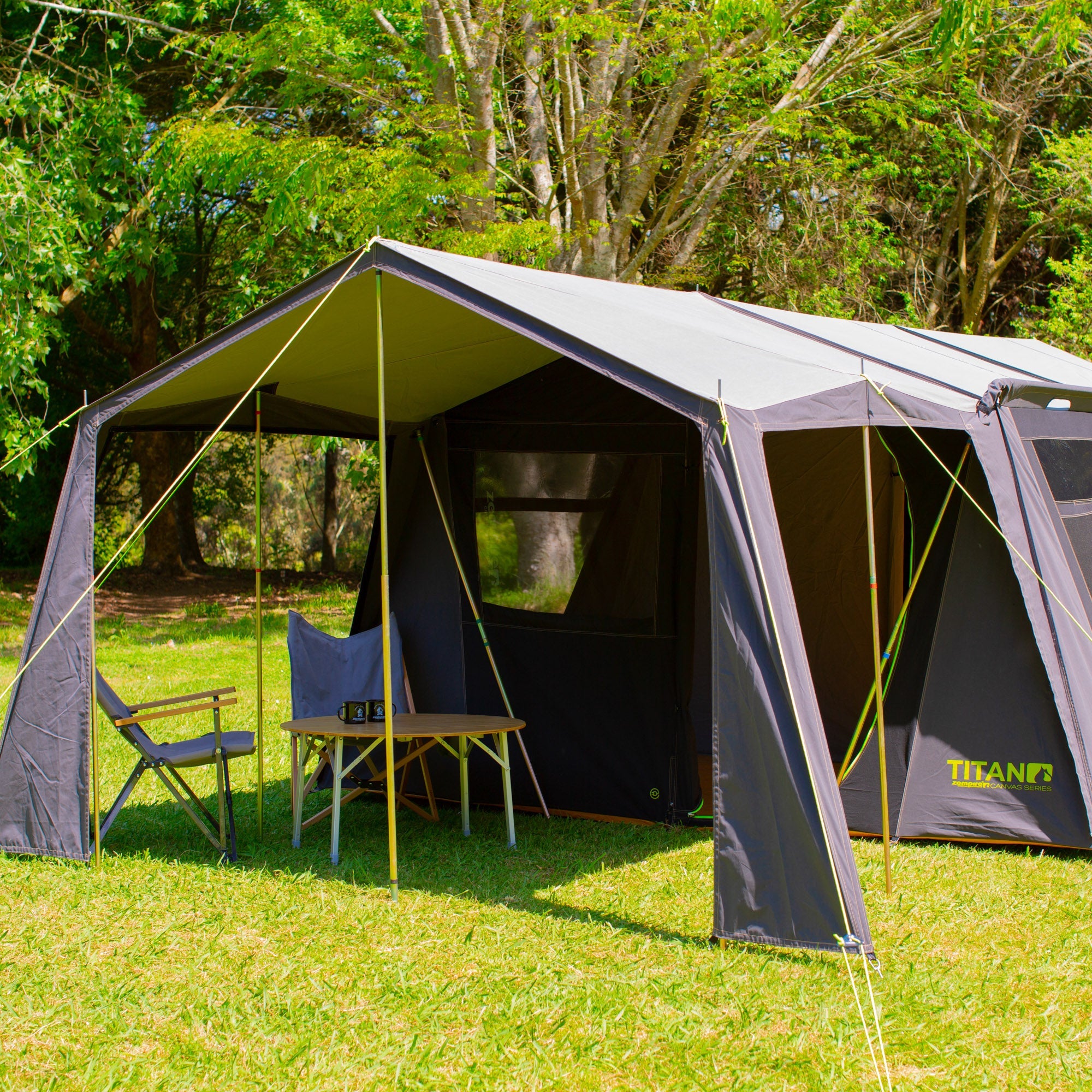 canvas camping tent Zempire Titan Canvas Cabin Tent